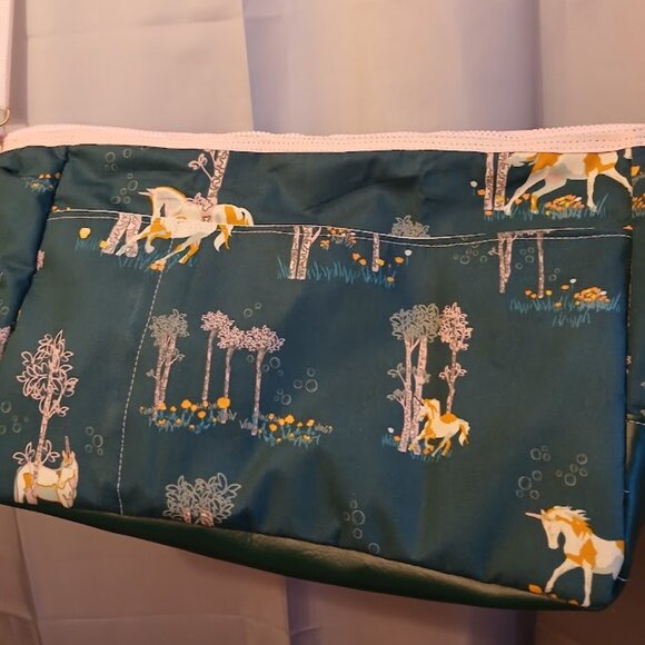 New Unicorn Mystical Diaper Bag Green Pink mystical print Girls theme Large 20" - Picture 9 of 11
